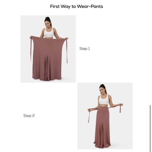 NWT Halara 2 Ways To Wear Palazzo Pants  / Cowl Neck Split Leg Jumpsuit XS blue - Picture 5 of 11